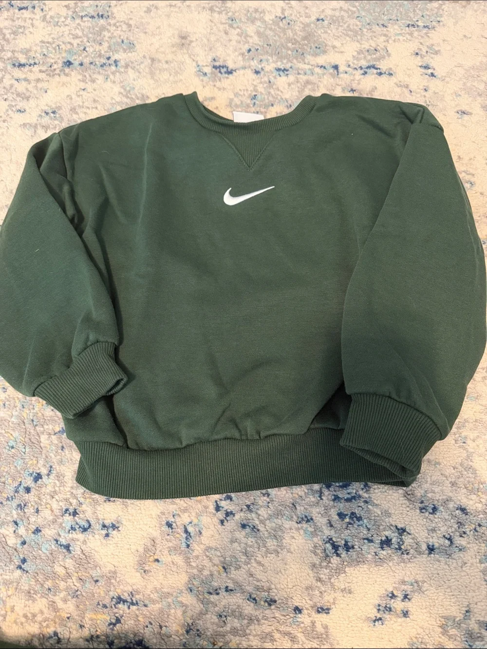Nike Kids Forest Green Sweatpants & Matching Top Set with White Swoosh